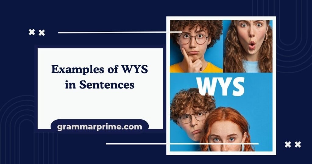 Examples of WYS in Sentences