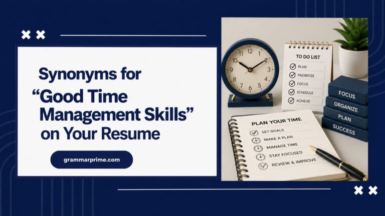 Good Time Management Skills