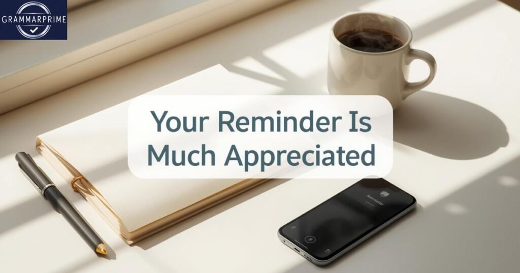 Your reminder is much appreciated