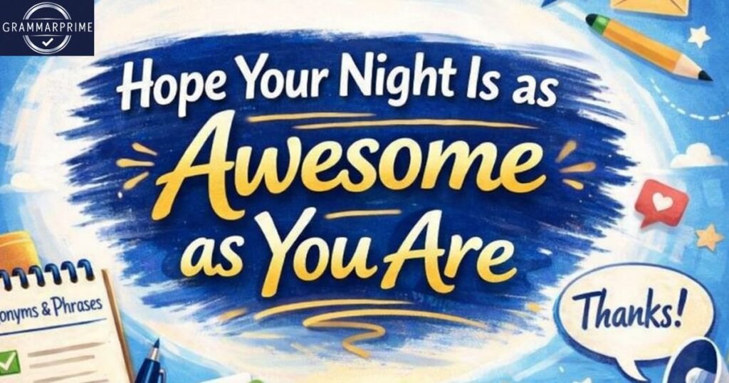 Hope Your Night Is as Awesome as You Are
