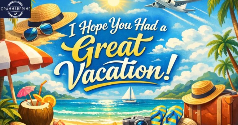 20 Other Ways to Say “I Hope You Had a Great Vacation”