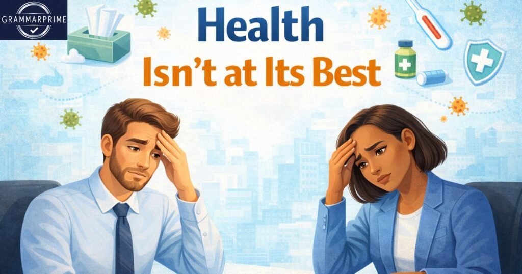 Health Isn’t at Its Best
