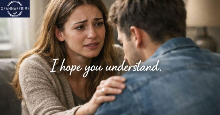 i hope you understand