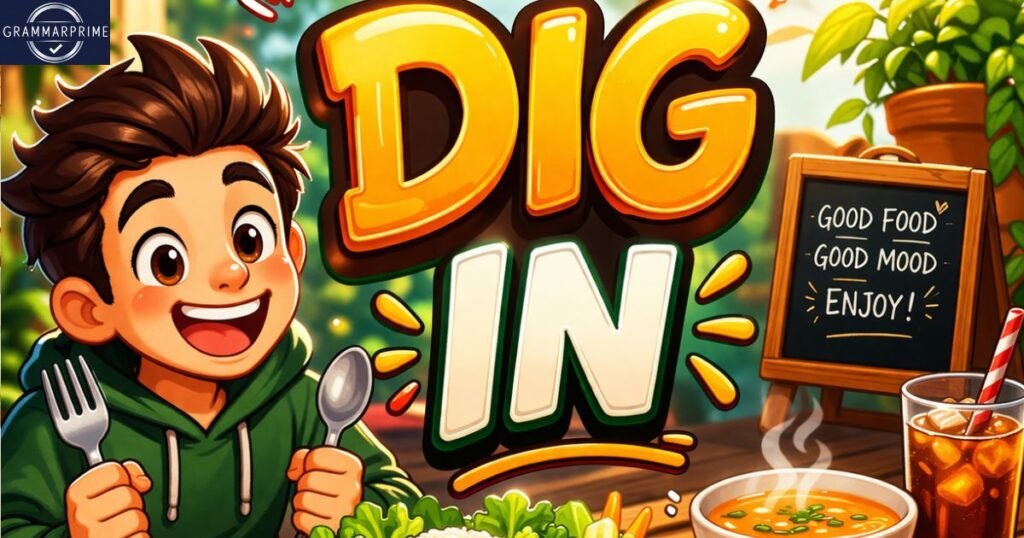 dig in