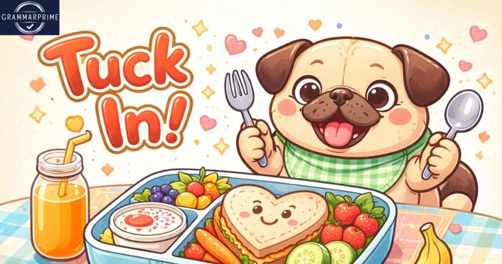 tuck in