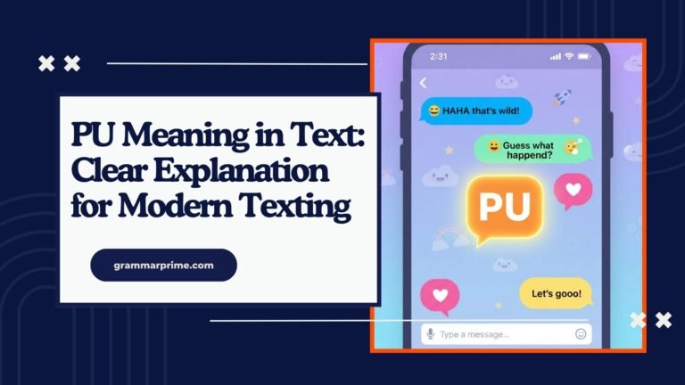 PU Meaning in Text Clear Explanation for Modern Texting