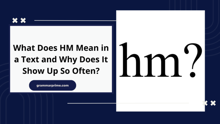 hm meaning in text